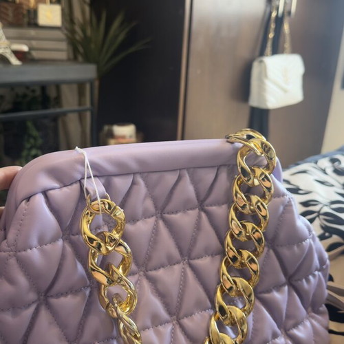Purple crossbody bag with gold chain new with tag