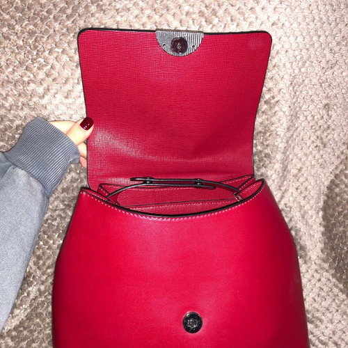 Zara Basic backpack red leatherette like new