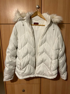 Explorer Navigator kids jacket size 16 used, white with fleece lining