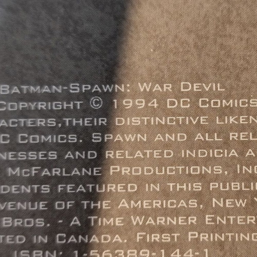 Batman/Spawn War Devil 1994 comic like new, English
