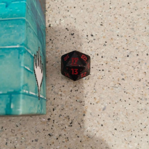 Magic the Gathering storage box with Final Fantasy dice like new