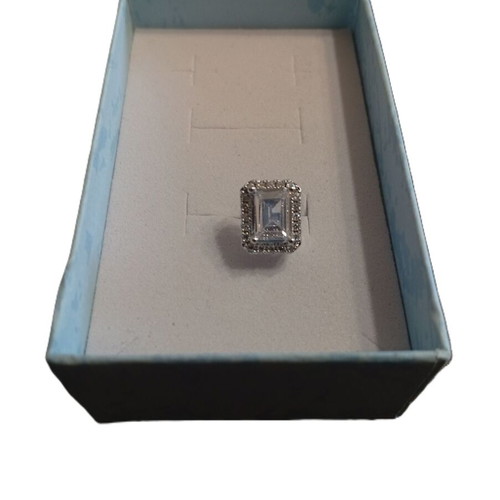 Earring with diamond, zircon, moissanite, silver 925 plated new