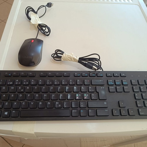 Dell KB216 keyboard and Lenovo USB mouse wired set, Greek/English