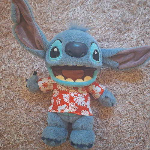 Stitch talking plush like new with original box