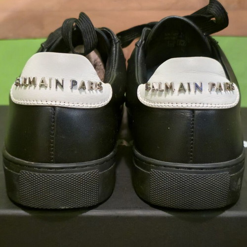 Balmain women's sneakers like new black and white leather