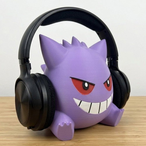 Gengar 3D printed headphone stand, gaming accessory
