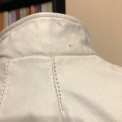 Biston leather jacket white used, needs repainting, size M