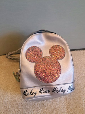 Mickey Mouse kids backpack like new, mixed size, pink and silver