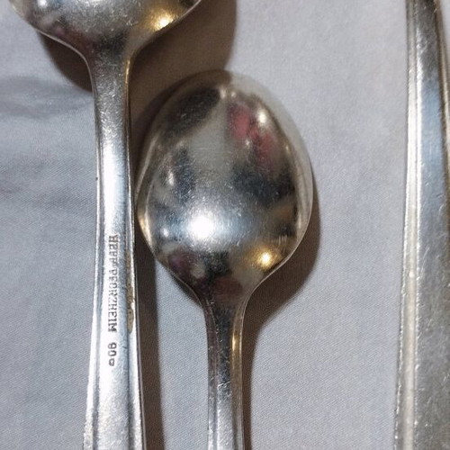 Hepp Pforzheim 44-Piece Silver-Plated Cutlery Set for 11 People used