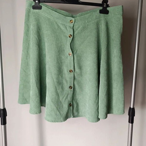 Sage Green Button Corduroy Skirt like new, size XXL
