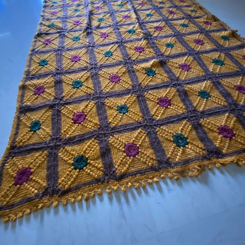 Wool woven throw like new 125x180