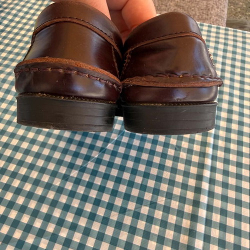 Clarys leather mokasins for boy size 34 used, brown