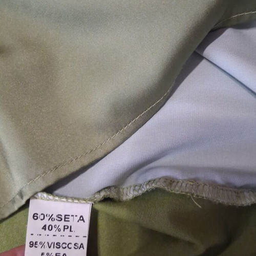 Italian blouse Interno 3 with silk used, pistachio color