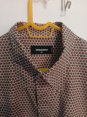 Πουκάμισο Dsquared2 σαν καινούργιο, XL, άσπρο και καφέ