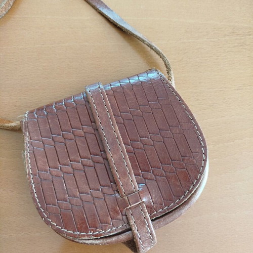 Leather vintage crossbody bag brown like new