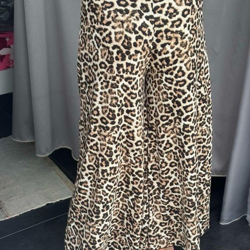 Leopard Maxi Skirt new, airy silhouette, black and brown