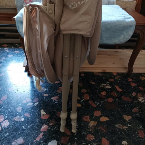 Kinderkraft baby cot used for 0-6 months with mattress and mosquito net