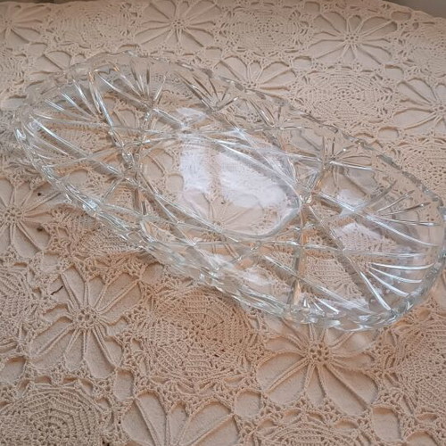 Mikasa crystal serving platter like new