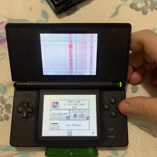 Nintendo DS Lite console used for parts, black