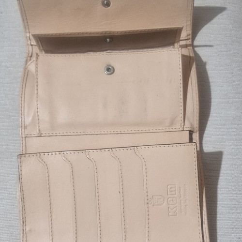 KEM leather wallet beige like new