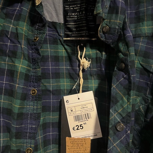 Checked shirt new size M