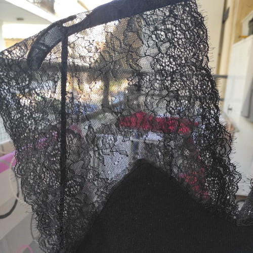 Calliope black sleeveless top with lace
