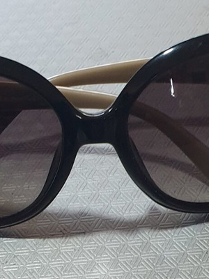 Salvatore Ferragamo SF668S women's semi-oval sunglasses like new, beige plastic