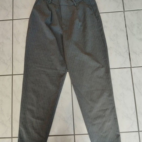 Pull & Bear gray striped trousers like new, size M