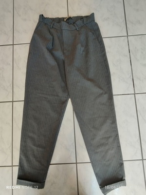 Pull & Bear gray striped trousers like new, size M