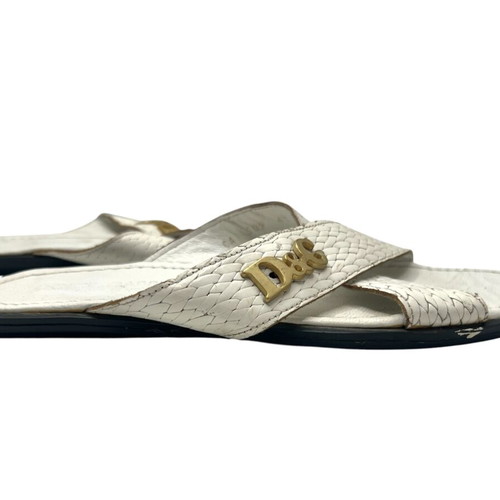 Dolce & Gabbana leather flats used, size 41, white