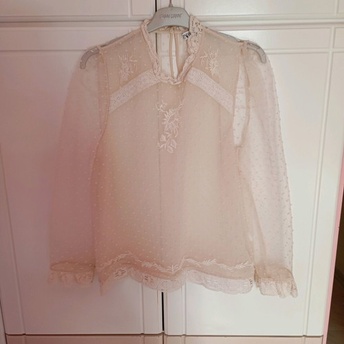 Zara transparent top new, size M, beige