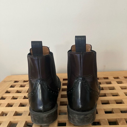 FRAU Chelsea Boots like new patent leather black and brown size 38