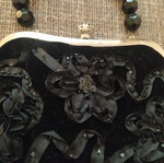 Vintage velvet hand bag used