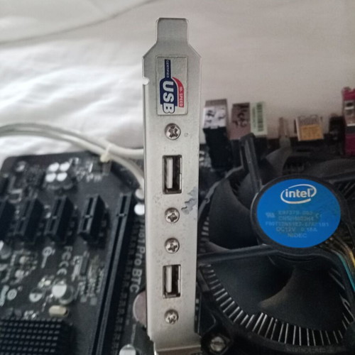 ASRock H81 Pro BTC R2.0 motherboard used with Intel Celeron G3420 CPU and 4GB DDR3 RAM