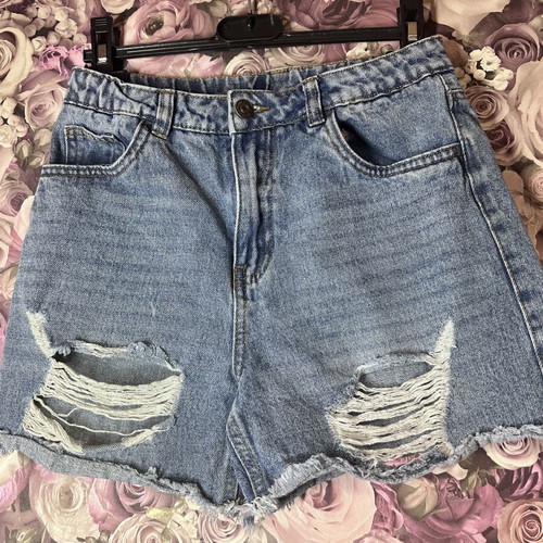 Denim shorts for girl 13 years old size 158cm like new, blue