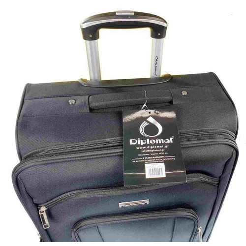 Diplomat set of 2 suitcases ZC444 with 4 wheels, large and cabin, new