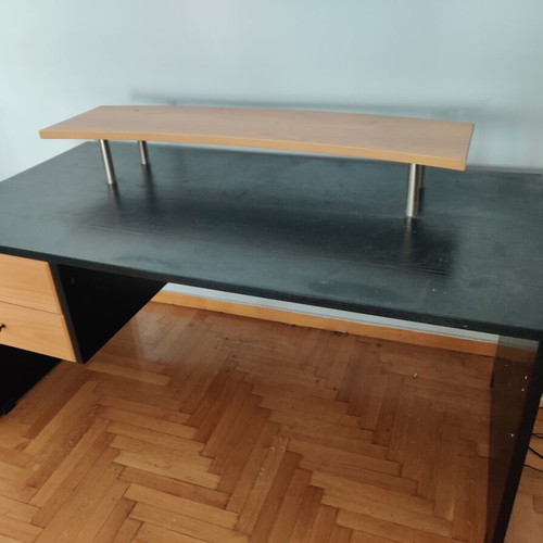 Desk with 2 drawers used, 160x80 cm, solid wood