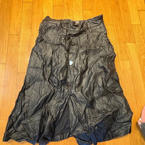 Lynne leather A-line skirt like new, black, XS