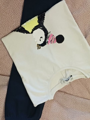 Clothing set with color-changing sequin t-shirt and sweatshirt pants like new