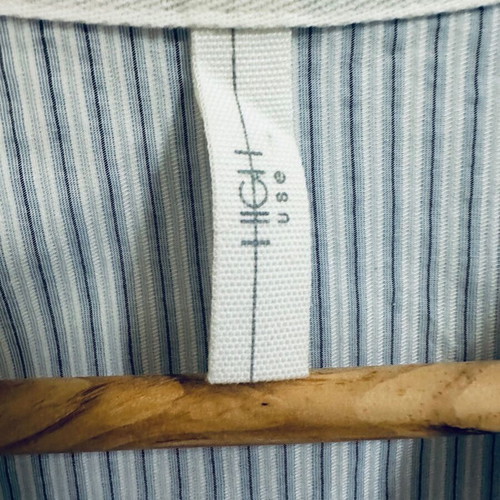 High by Claire Campbell striped ruffle shirt like new