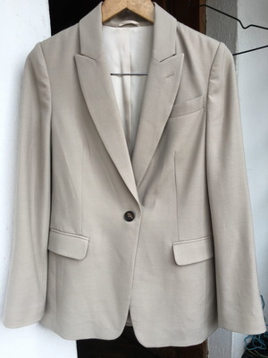 Brunello Cucinelli Monili Collar Wool Blazer new, size 38, beige