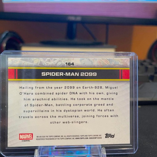 Topps Chrome Marvel 2026 Spider-Man 2099 Purple Lightning Refractor card
