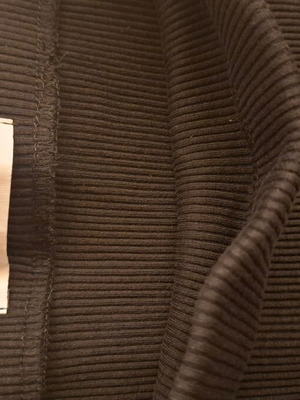 Bershka long ribbed skirt with side slit new, black XS