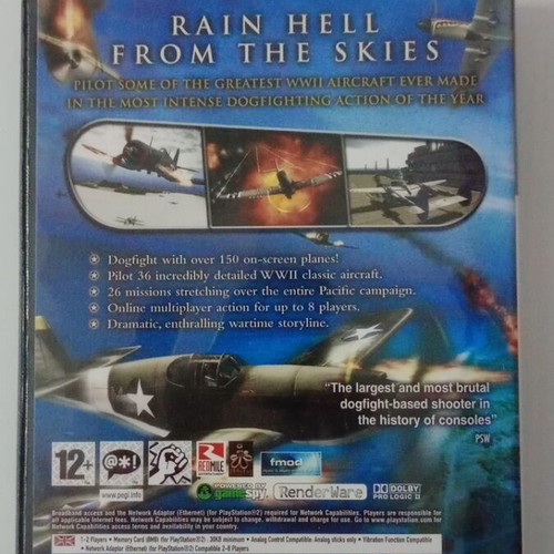 Heroes of the Pacific videogame used for PlayStation 2 without manual