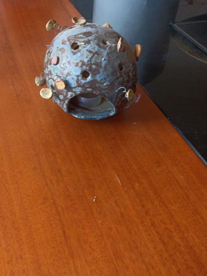 Ceramic candlestick like new, handmade original design
