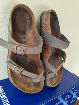 Birkenstock Mayari Stone σαγιονάρες μεταχειρισμένες, νούμερο 38, γκρι και καφέ