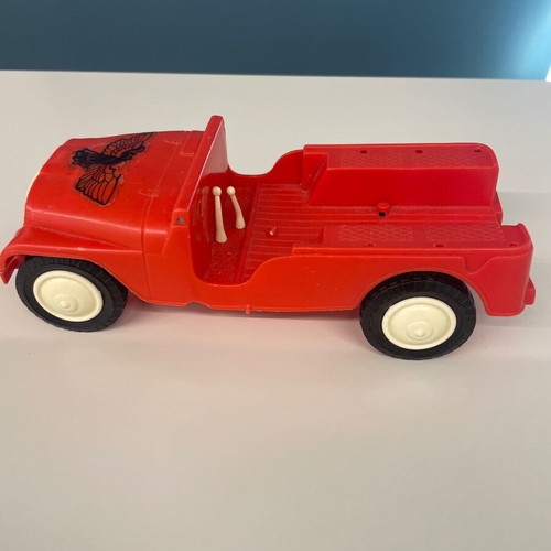 Red Jeep toy collectible Molto used