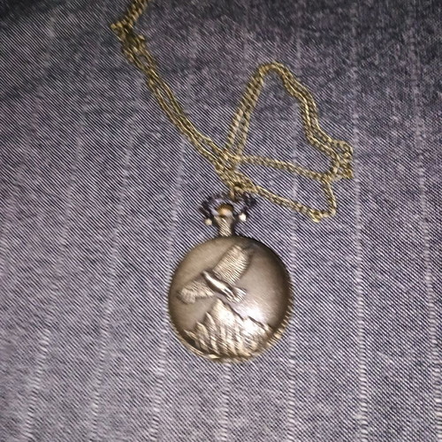 Copper pocket watch with eagle new