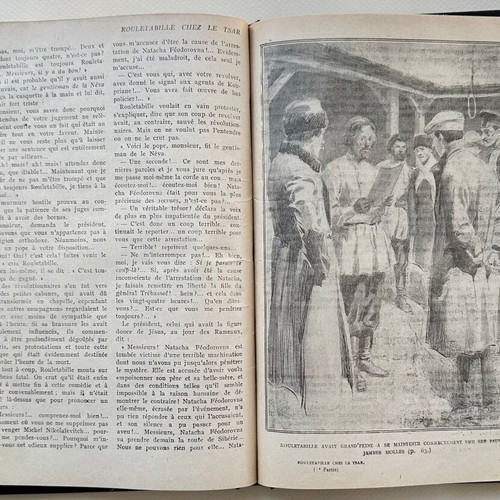 Gaston Leroux Rouletabille chez le Tsar French book used, hardcover