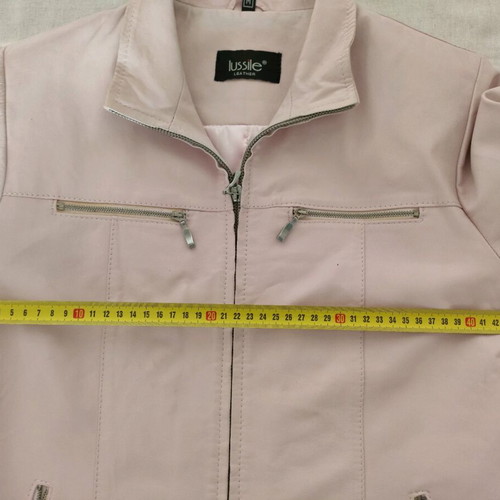 Lussile Leather Jacket Like New, Baby Pink, Size Medium